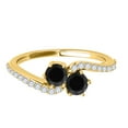 thumbnail image 1 of Aonejewelry 1Ct. Two Stone Black and White  Diamond Engagement Ring Crafted in 14k Yellow Gold, 1 of 4