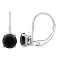 thumbnail image 1 of Aonejewelry 3.00 CTW Round Black Diamond Leverback Earrings in 14K Gold, 1 of 5