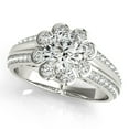 thumbnail image 1 of Aonejewelry 3/4 Carat Halo Round Diamond Flower Shaped Engagement Ring In 14k White Gold, 1 of 2