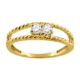 thumbnail image 1 of Aonejewelry Diamond Simple Ring In 10K Yellow Gold 1/4 Ct, 1 of 4