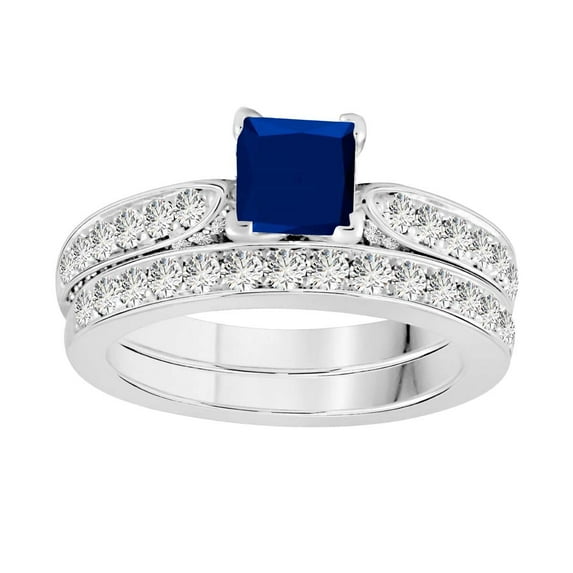 Aonejewelry Engagement Rings for Women 2.15 Carat Tanzanite and Diamond Bridal Set Ring In 14K Solid Rose, White & Yellow Gold