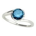 thumbnail image 1 of Aonejewelry Jewelry 1.00 Carat Round Shape Natural Blue Diamond Single Stone Elegant Design Enagagement Wedding Ring Crafted In 18K Solid Rose White and Yellow Gold For Woman, 1 of 7