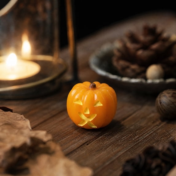Aonerit 1 Inch Mini Resin Pumpkin Ornaments, Halloween Tabletop Decoration, Party Favors Diy Craft Supply, Home Accent Decor, Spooky Figurine Set