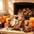thumbnail image 1 of Aonerit 6X4In Ghost Reading Book Ornament, Wooden Halloween Figurine, Fall Harvest Tabletop Decor, Cute Farmhouse Desktop, Home Party Shelf, 1 of 6