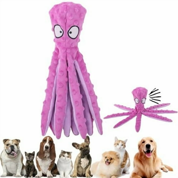 Aonerit Octopus Dog Toys, No Stuffing Crinkle Dog Toys for Aggressive Chewers, Durable Interactive Chew Toys for Dogs Training and Reduce Boredom