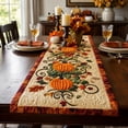 thumbnail image 1 of Aonerit Quilted Pumpkin Maple Leaf Tablecloth, Printed Thanksgiving Dining Decor, Washable Living Room Cover, Seasonal Home Party Table Accessory, 1 of 7
