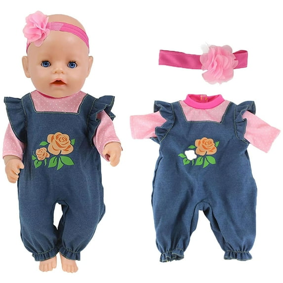 Aonerit Reborn Doll Clothes for 18 inch Baby Dolls, Dolls Clothes Outfit Accessories Set, Newborn Girl & Boy Pretend Play Gift for Toddlers