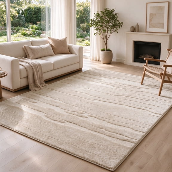Aonewoe 5'x7' Area Rugs for Living Room Fluffy Rug for Bedroom Washable Non Slip Modern Dining Room Rug Soft Carpets For Bedrooms, Home Decor Aesthetic