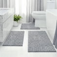 thumbnail image 1 of Aonewoe Bath Mat Sets 3 Piece Microfiber Bathroom Mat Sets Water Absorbent Washable Non Slip Bath and Toilet Rug Set for Bathrooms Decor（Gray）, 1 of 11