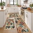 thumbnail image 1 of Aonewoe Boho 3 Piece Kitchen Rug Set Washable Non Slip Kitchen Mats for Floor Decorative Bohemian Kitchen Rugs and Runners Floor Mat for Hallway Laundry Room Sink, 1 of 12