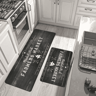 Farmhouse Kitchen Mats 2/5 Inch Thick Cushioned Anti-Fatigue Kitchen