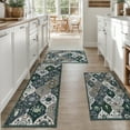 thumbnail image 1 of Aonewoe Farmhouse Kitchen Rugs Sets of 3, Washable Non Slip Kitchen Mats for Floor, Boho Floral Kitchen Rugs and Mats Set, Floor Rugs for Hallway Laundry Room Sink (Gray), 1 of 7