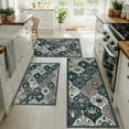thumbnail image 1 of Aonewoe Farmhouse Kitchen Rugs Sets of 3, Washable Non Slip Kitchen Mats for Floor, Boho Floral Kitchen Rugs and Mats Set, Floor Rugs for Hallway Laundry Room Sink (Gray), 1 of 8