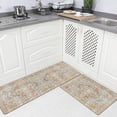 thumbnail image 1 of Aonewoe Kitchen Rug and Mats 2 Pieces PVC Leather Heavy Duty Standing Mats for Kitchen Sink Office Standing Desk Rug Wipe Clean, 1 of 7