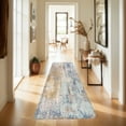 thumbnail image 1 of Aonewoe Modern Abstract Hallway Runner Rug 2x6, Washable Runner Rug, Non Slip Kitchen Runner Rugs, Soft Carpet Runners for Hallway Kitchen Bathroom Bedroom Entryway (Blue/Yellow), 1 of 8
