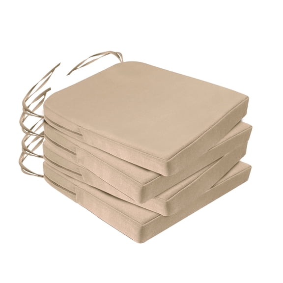 Aonewoe Outdoor Chair Cushions Set of 4, Waterproof Outdoor Seat Cushions for Patio Furniture, Patio Chair Cushion with Adjustable Straps(17"x16"x2", Hazel)