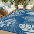 thumbnail image 1 of Aonewoe Outdoor Rug 8x10 Waterproof Reversible Plastic Straw Camping Rugs for Outside RV, Indoor Outdoor Area Rugs for Patio,Deck,Porch,Balcony, Blue & White, 1 of 7