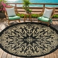 thumbnail image 1 of Aonewoe Round Outdoor Rugs 10Ft Waterproof Patio Plastic Straw Rug Reversible Camping Carpet Indoor Outdoor Area Rug for Patio,Deck,Balcony,Picnic,Beach,Outside, 1 of 9