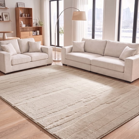 Aonewoe 5'x7' Area Rugs for Living Room Fluffy Rug for Bedroom Washable Non Slip Modern Dining Room Rug Soft Carpets For Bedrooms, Home Decor Aesthetic