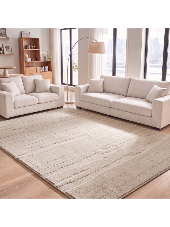 5'x7' Area Rugs for Living Room Fluffy Rug for Bedroom Washable Non Slip Modern Dining Room Rug Soft Carpets For Bedrooms, Home Decor Aesthetic