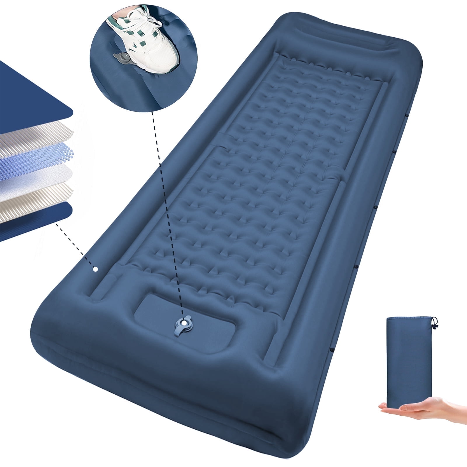 Aonhom Camping Sleeping Pad, Ultralight Inflatable Sleeping Mat with ...
