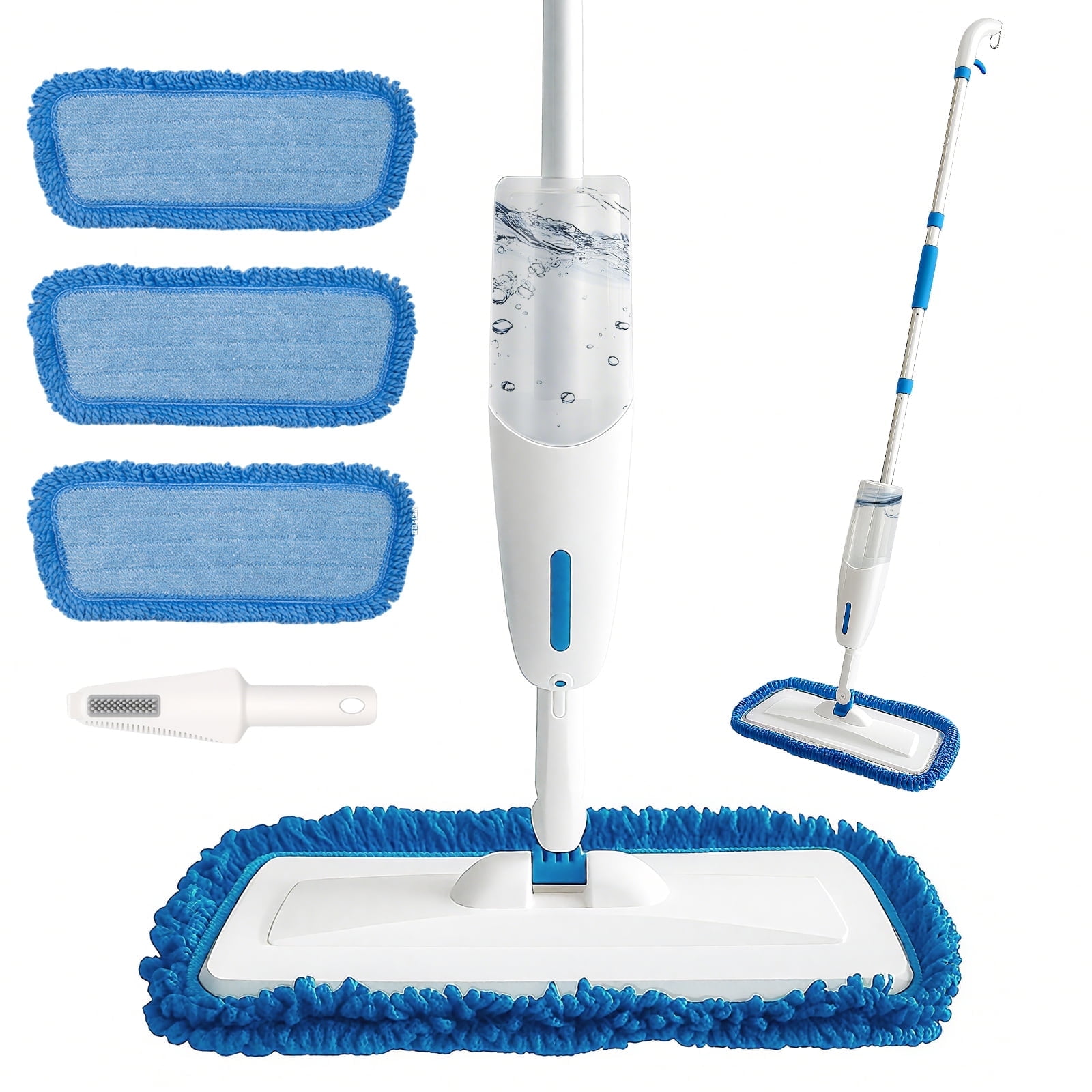 Aonhom Spray Mop for Floor Cleaning with 3pcs Washable Pads, Wet Dry Microfiber Mop with 20 oz Refillable Bottle for Kitchen Wood Floor Hardwood Laminate Ceramic Tiles Floors Dust Cleaning