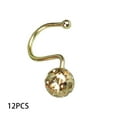 thumbnail image 1 of Aonity 12*Hollow Ball Metal Shower Curtain Hooks， Growment Rose Gold Shower Curtain Hooks Rings Set of 12 Decorative Shower Curtain Hooks Rustproof Shower Rings for Bathroom, 1 of 9