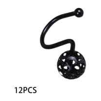 Aonity 12*Hollow Ball Metal Shower Curtain Hooks, Growment Rose Gold Shower Curtain Hooks Rings Set of 12 Decorative Shower Curtain Hooks Rustproof Shower Rings for Bathroom