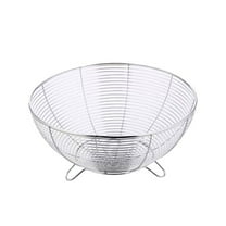 Aonity 1Pcs Fruit Basket, 1Pcs Countertop Fruit Bowl Stainless Fruit and Vegetable Basket for Kitchen Counter Wire Baskets for Fruits Vegetables Breads Snacks Large Fruit Bowl
