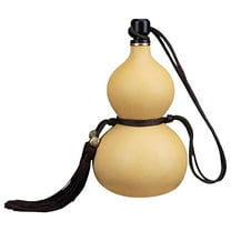 Aonity 1X Gourd， Portable Bottle Gourd Shaped Kettle with Lid Large Capacity Flask Gourd Bottle Outdoor Camping Boating Housewarming Birthday
