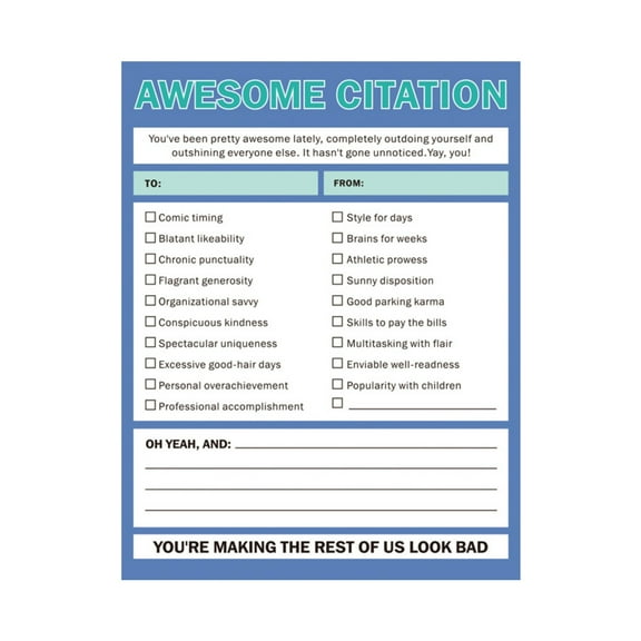 Aonity 50-Page Work Notebook for Praise, Compliments, Emotions, and Apologies, Count of Gratitude Note Pad Gratitude Checklist Memo Notepad