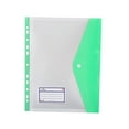 thumbnail image 1 of Aonity A4 Snap Button Document Bag Green， A4 Click File Bag Transparent Color File Bag Students Use File Bag with Business Card Information Bag Six Colors Optional., 1 of 6