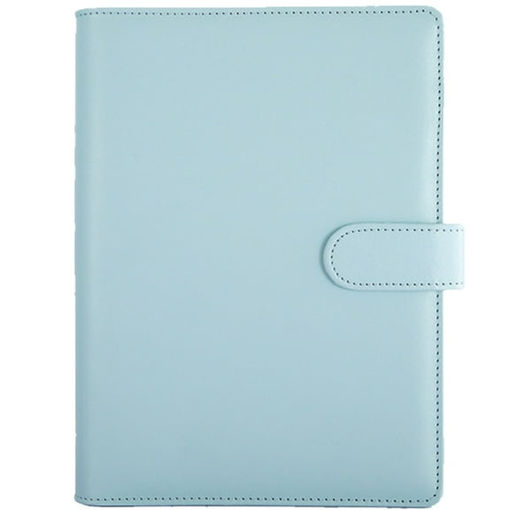 Aonity A5 Notebook Single Shell， A5 Synthetic Leather Notebook Refillable 6 Ring Notepad Cover with Closure Storage Box for Diy