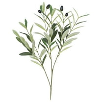 Aonity Artificial Olive Branches and Leaves and Artificial Flowers for Decoration， Items Border Artificial Flower Living Room Green Plants Dining Table Wedding