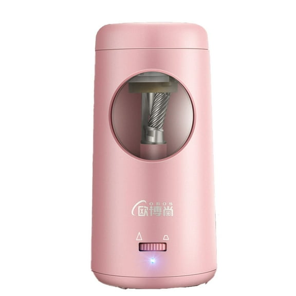Aonity Automatic Pencil Sharpener Pink， Electric Pencil Sharpeners Usb/Battery Operated for 8Mm or Larger Than 45Mm Pencils/Colored Pencils Super Sharp and Fast & High Capacity Heavy Duty