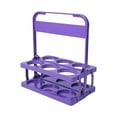 thumbnail image 1 of Aonity Collapsible Plastic Drink Holder Dark Purple， Plastic Foldable Beer Rack Portable Half Dozen 6 Bottle Hand Held Basket Portable Wine Rack and Cup Holder, 1 of 8