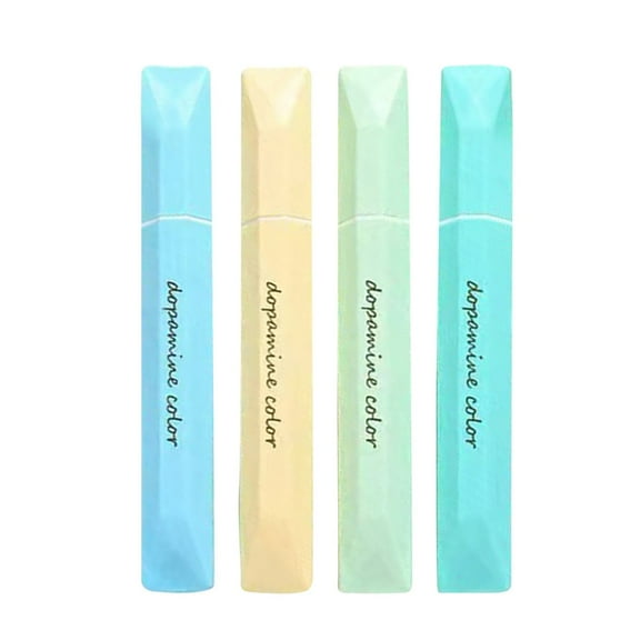 Aonity Color Highlighter Pen New Life (4 Pieces Per Box)， Colorful Highlighters Assorted Colors Highlighters Multi Color Highlighters Style 4 Colors Available Color Marker Pen Set 5Ml