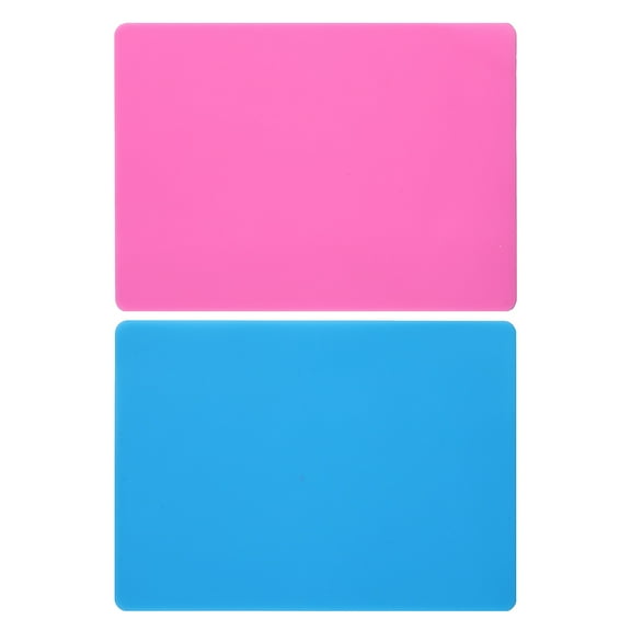 Aonity Crystal Epoxy Silicone Pad Base Plate, Blue + Pink, 40X30Cm， Silicone 2 Mat Casting Thick for Jewelry Silicone Crafts Resin Pack Sheet Mould Tools Home Improvement