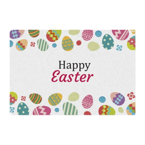 Aonity Easter Egg Rug 40*60， Absorption Non-Slip Kitchen Water Flannel Eggs Easter Carpet Bathroom Decor
