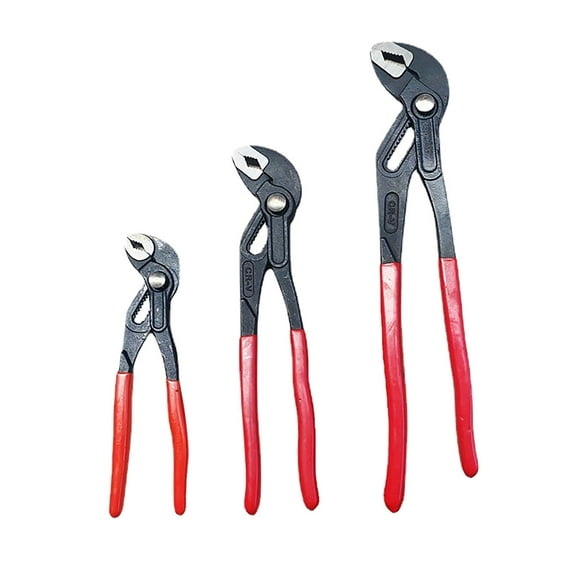 Aonity Functional Quick Water Pump Pliers (3Pcs Set), Multifunctional Fast Water Pliers 7 Inches 10 Inches 12 Inches Adjustable Water Pipe Pliers Household Large Opening Bathroom