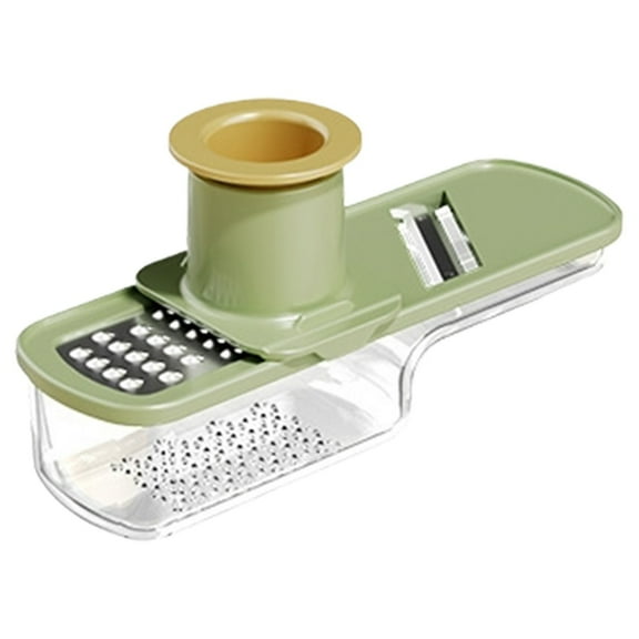 Aonity Garlic Slicer， Kitchen Tri Functional Vegetable Cutter and Garlic a Practical Gadget Integrating Vegetable Cutting Garlic Pressing and Garlic Peeling