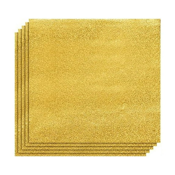 Aonity Golden Orange Peel, 100 Pieces 8Cm Candy for Aluminum Foil Square Candy Wrapping Paper Colored Foil Sheets for Diy Homemade Decorations