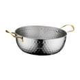 thumbnail image 1 of Aonity a Hammered Ramen Pan， Stainless Noodle Pot for Cooking with Double Handles Hammered Men Pot Korean Ramen Cooking Pot for Kitchen Nonstick Ramyun Cooker for Cooking Soup//Pasta/Stew, 1 of 9
