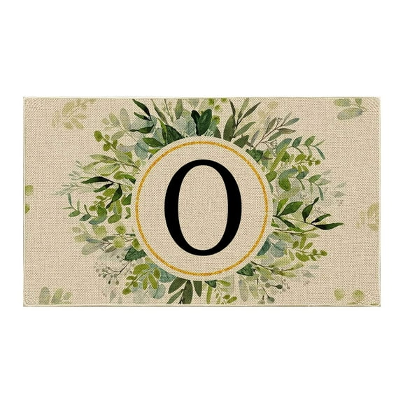 Aonity Letter O Floor Mat, 1Pcs Summer Floor Mats Letter Family Last Name Initial Doormat Summer Doormat Holiday Mats Welcome Door Mats Summer Door Mat