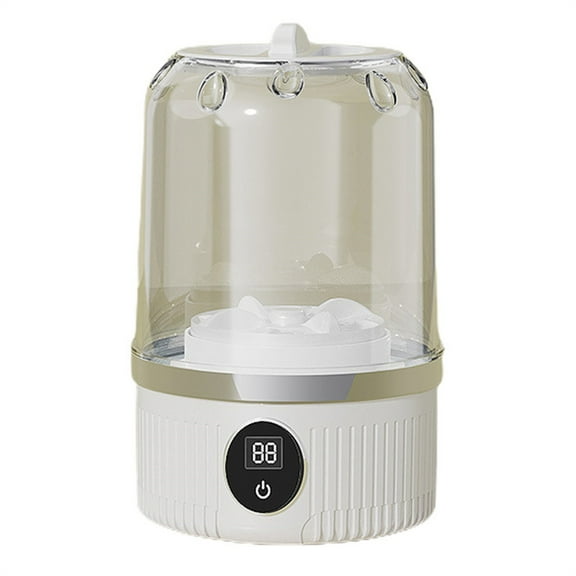 Aonity Mini Rechargeable Washing Machine Underwear White， Underwear Washer Portable Rechargeable Cordless Washing Machine 1L Capacity White High Efficiency