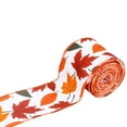 thumbnail image 1 of Aonity Pumpkin Maple Leaf Gift Wrap with Maple Leaf, Autumn Theme Ribbons Wired Burlap Ribbon Fall Wired Ribbon Burlap Wired Ribbon Fall Leaves Ribbon Maple Leaves Present Wrapping Ribbons, 1 of 4