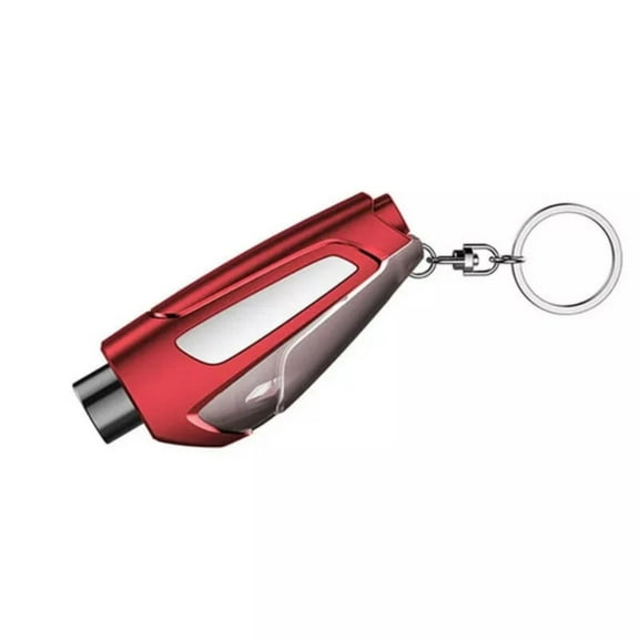 Aonity Red 3-in-1 Car Window Glass Breaker, Car Hammer Mini Window Belt Cutting Multi Functional Escape Hammer God Device Car Emergency Kit