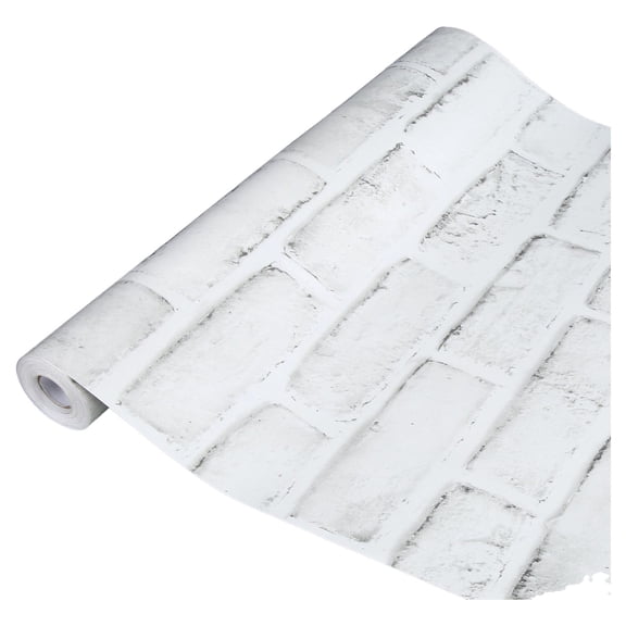 Aonity Self-Adhesive Wallpaper, Adhesive Wallpaper Brick Pattern Chinese Retro Brick Hotel Restaurant White Brick Teahouse Pvc Wall Paper