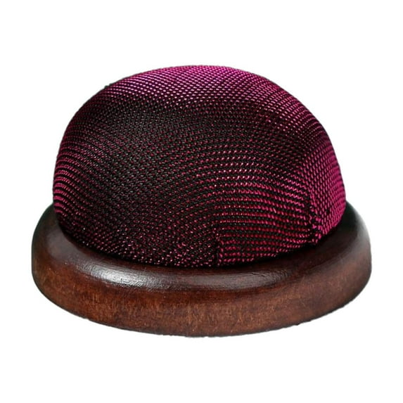 New! Aonity Smooth Round Needle Pad, Glossy Pin Cushion Wooden Base Needle Pincushion Round Pin Cushion for Sewing Needle Holder or Diy Crafts