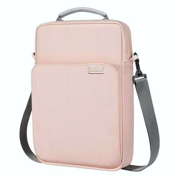 Aonity Student Crossbody Handbag Pink, 13.3 Inch Portable Tablet Case Storage Laptop Shoulder Bag for Tab Student Business Messenge Crossbody Handbag